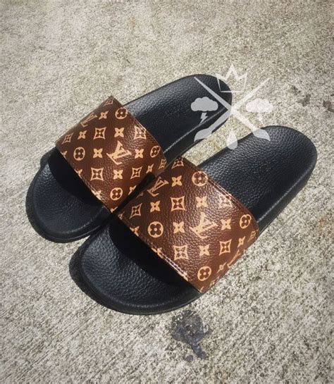 upcycled louis vuitton flip flops|Louis Vuitton flip flops price.